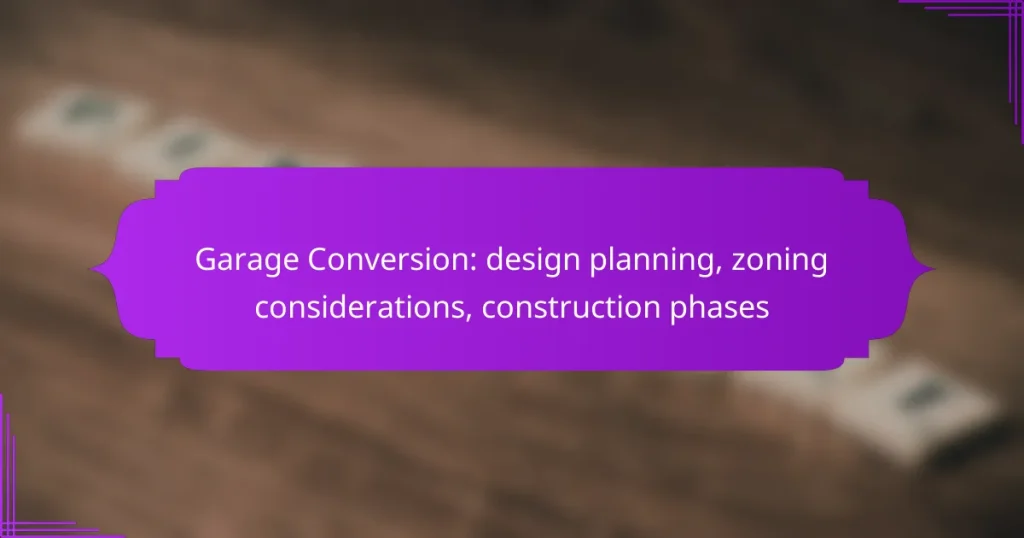 Garage Conversion: design planning, zoning considerations, construction phases