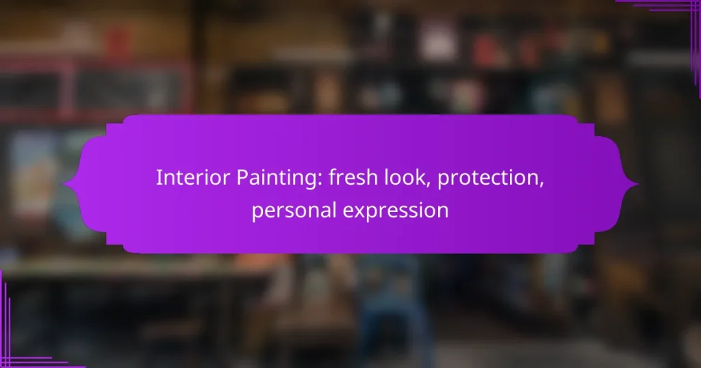 Interior Painting: fresh look, protection, personal expression