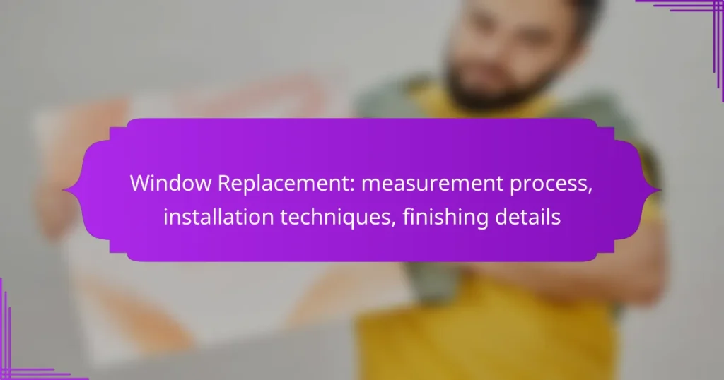 Window Replacement: measurement process, installation techniques, finishing details